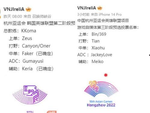 亚运会爆料名单大全集最新,最新参赛阵容及亮点前瞻